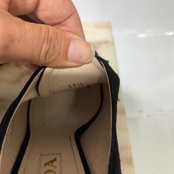 Prada suede leopard print calf hair wedge heel - Picture 5 of 7